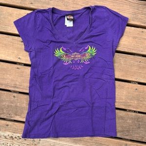 vintage purple harley davidson tee